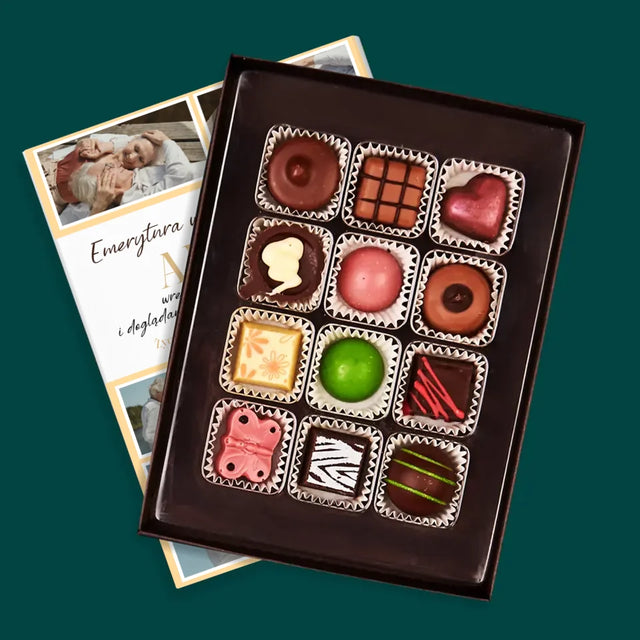 Fotokolaż: Emerytura w Kolorowych Barwach - Personalizowane Praliny