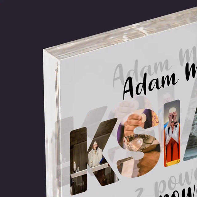 Słowo Ze Zdjęć: Ksiądz z Powołania - Blok Akrylowy z Nadrukiem