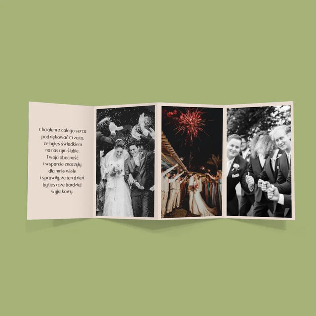 Fotokolaż: Dziękuję Dla Świadka - Duża Harmonijka Ze Zdjęć