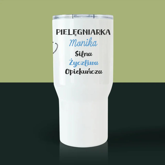 Kreator Postaci: Cechy Pielęgniarki - Kubek Termiczny Biały