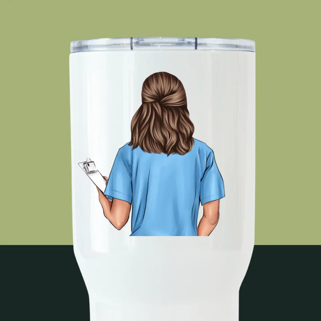 Kreator Postaci: Cechy Pielęgniarki - Kubek Termiczny Biały