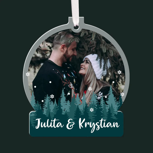 Zdjęcie i Podpis: Zimowe Imiona - Bombka Świąteczna Kula