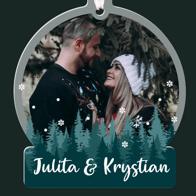 Zdjęcie i Podpis: Zimowe Imiona - Bombka Świąteczna Kula