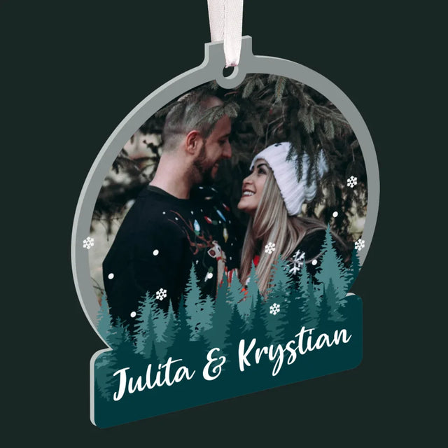 Zdjęcie i Podpis: Zimowe Imiona - Bombka Świąteczna Kula