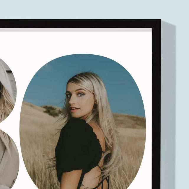 Słowo Ze Zdjęć: 30 Urodziny Podpis - Wydruk Obramowany