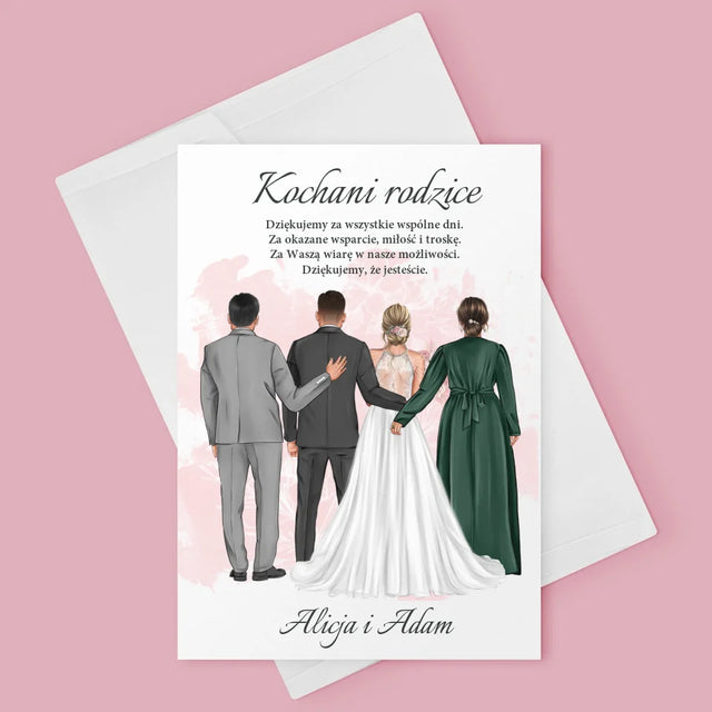 Kreator Postaci: Kochani Rodzice Dziękujemy - Kartka Z Życzeniami