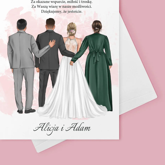 Kreator Postaci: Kochani Rodzice Dziękujemy - Kartka Z Życzeniami