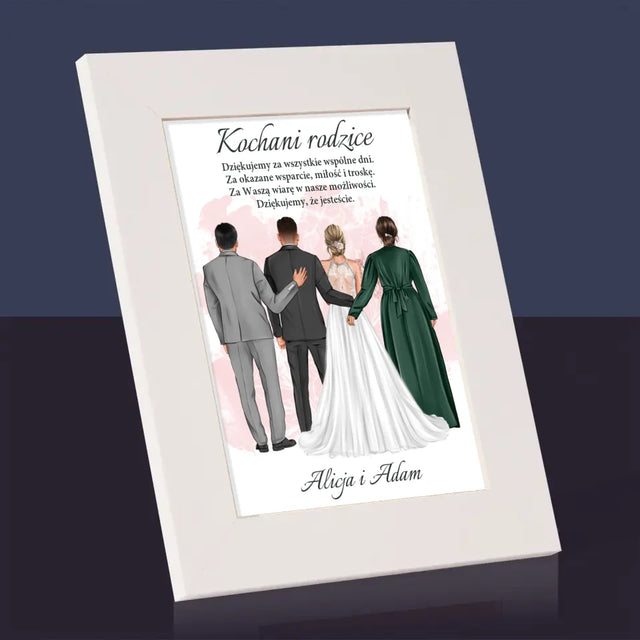 Kreator Postaci: Kochani Rodzice Dziękujemy - Ramka Na Zdjęcie