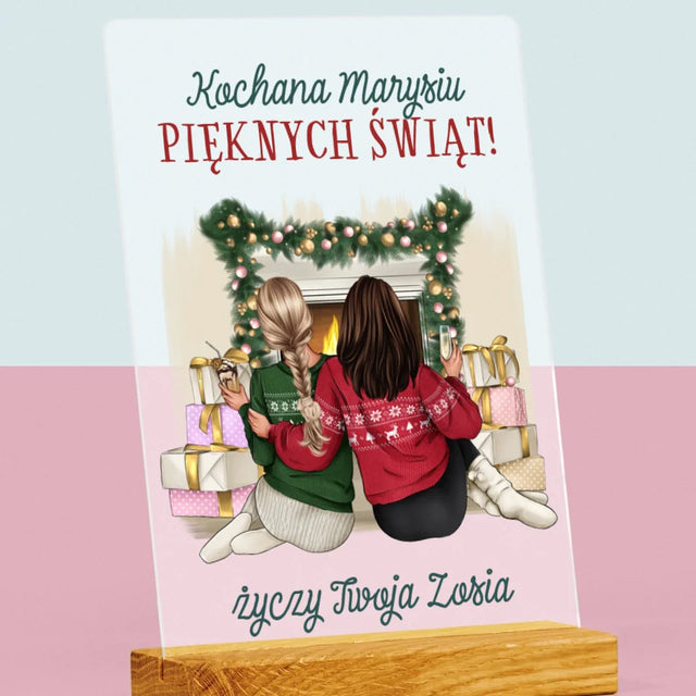 Kreator Postaci: Świąteczne Przyjaciółki - Wydruk Na Szkle Akrylowym