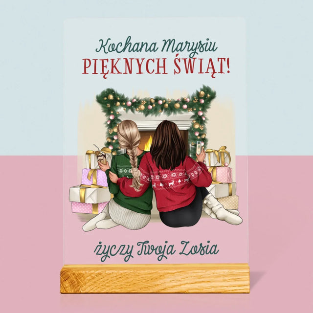 Kreator Postaci: Świąteczne Przyjaciółki - Wydruk Na Szkle Akrylowym