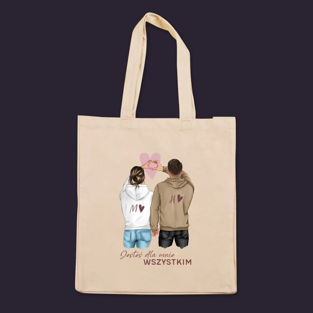 Kreator Postaci: Para Serce - Torba Płócienna