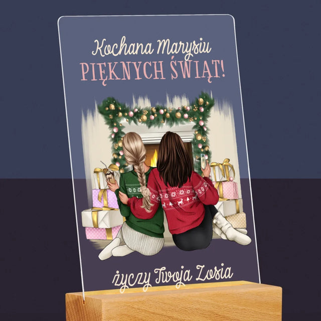 Kreator Postaci: Świąteczne Przyjaciółki - Wydruk Na Szkle Akrylowym
