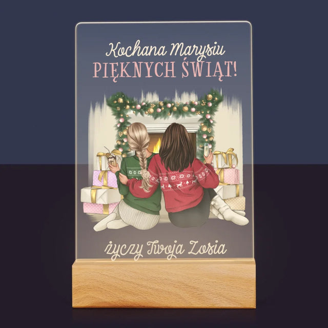 Kreator Postaci: Świąteczne Przyjaciółki - Wydruk Na Szkle Akrylowym