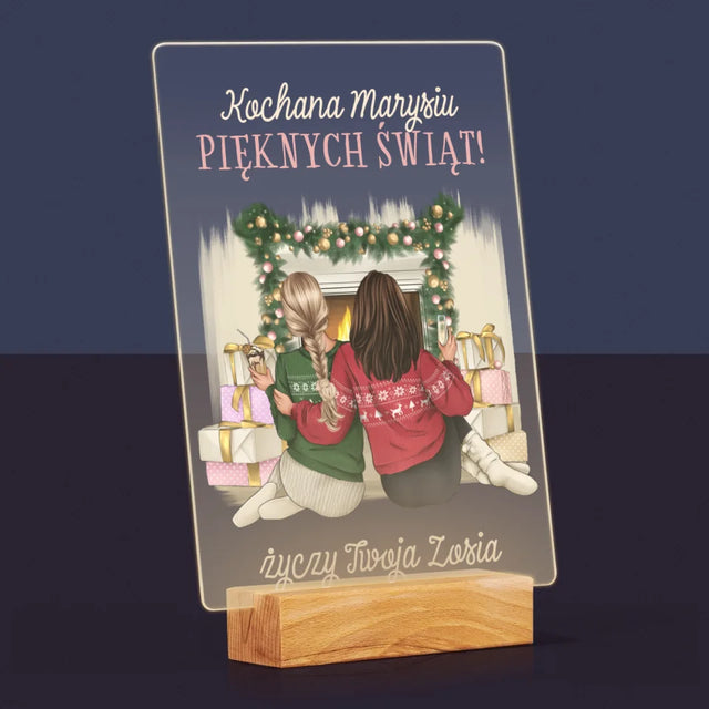 Kreator Postaci: Świąteczne Przyjaciółki - Wydruk Na Szkle Akrylowym