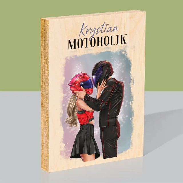 Kreator Postaci: Motoholik - Wydruk Na Drewnie