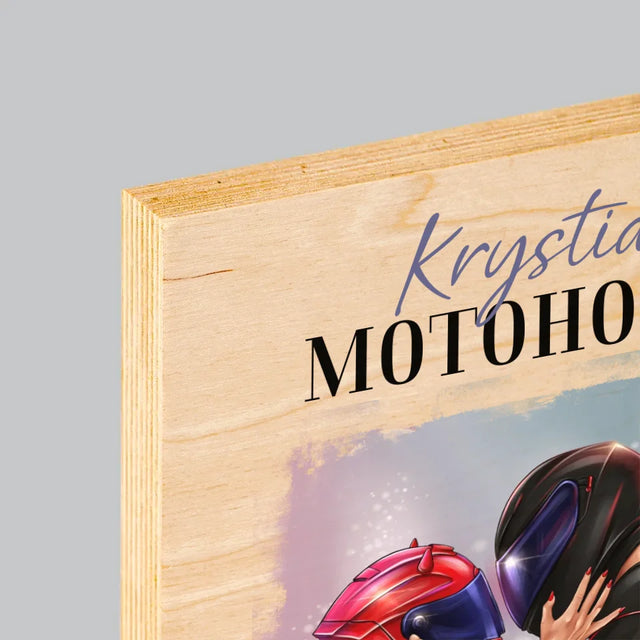 Kreator Postaci: Motoholik - Wydruk Na Drewnie