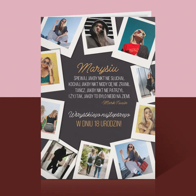 Fotokolaż: Życzenia Na Urodziny - Kartka z Życzeniami
