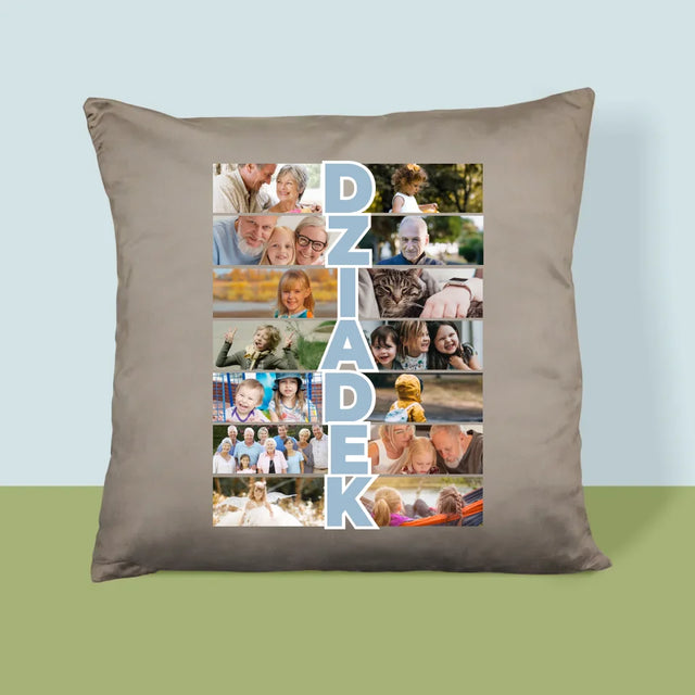Fotokolaż: Dziadek - Poduszka