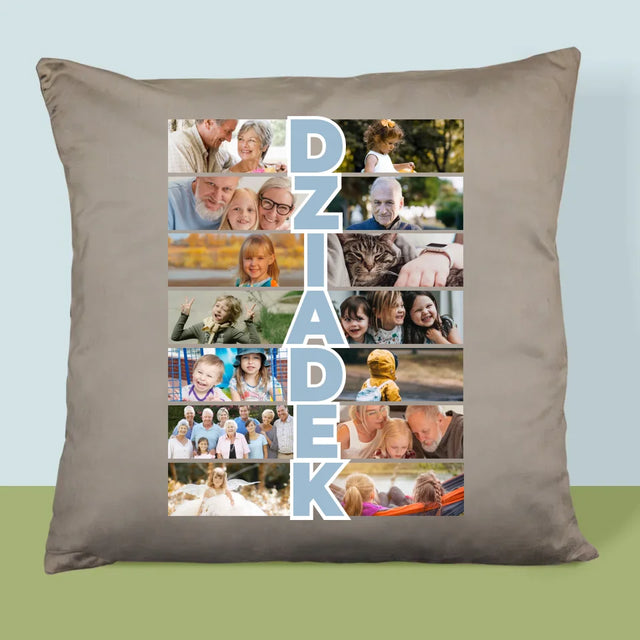 Fotokolaż: Dziadek - Poduszka