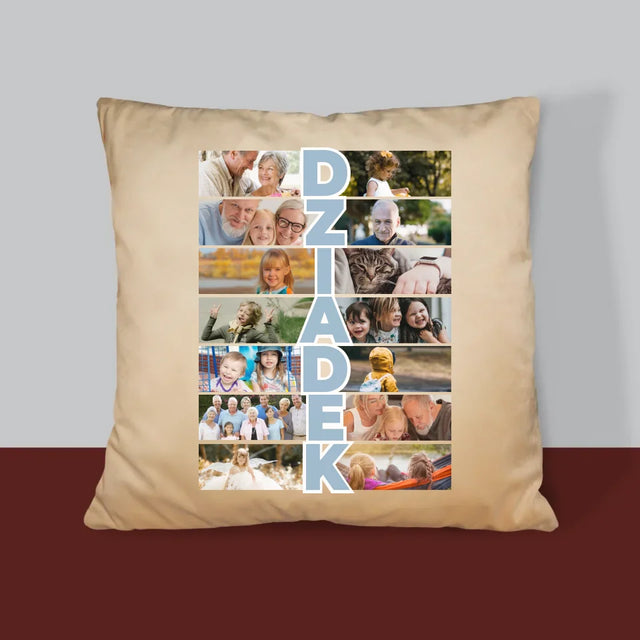 Fotokolaż: Dziadek - Poduszka