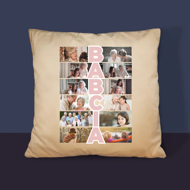Fotokolaż: Babcia - Poduszka