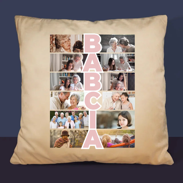 Fotokolaż: Babcia - Poduszka