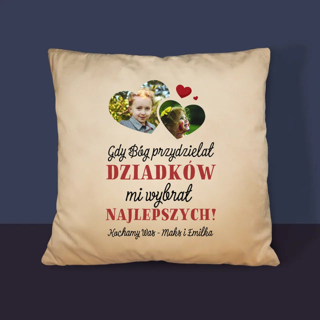 Fotokolaż: Gdy Bóg Przydzielał Dziadków - Poduszka