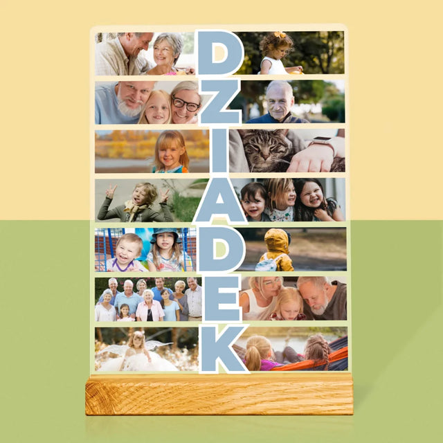 Fotokolaż: Dziadek - Wydruk Na Szkle Akrylowym