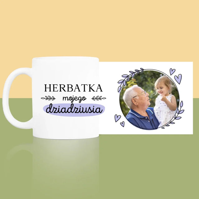 Zdjęcie i Podpis: Herbatka Dla Dziadziusia - Kubek z Nadrukiem