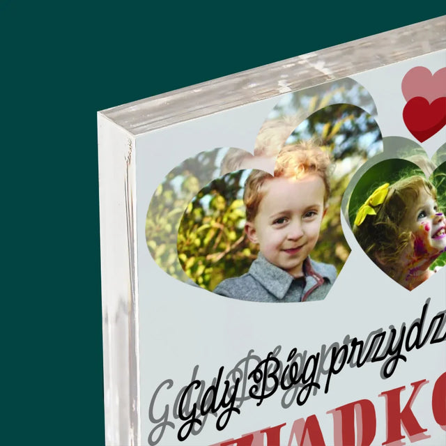 Fotokolaż: Gdy Bóg Przydzielał Dziadków - Blok Akrylowy