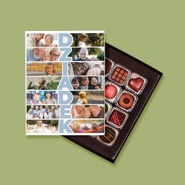 Fotokolaż: Dziadek - Personalizowane Praliny