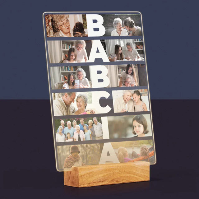 Fotokolaż: Babcia - Wydruk Na Szkle Akrylowym