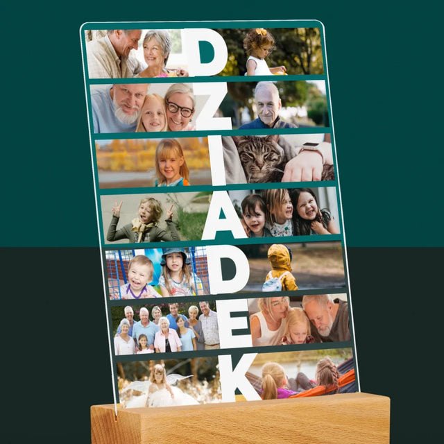 Fotokolaż: Dziadek - Wydruk Na Szkle Akrylowym