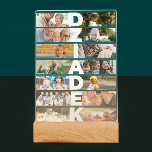 Fotokolaż: Dziadek - Wydruk Na Szkle Akrylowym