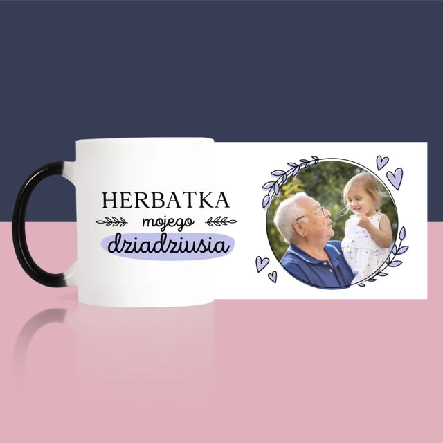 Zdjęcie i Podpis: Herbatka Dla Dziadziusia - Kubek z Nadrukiem