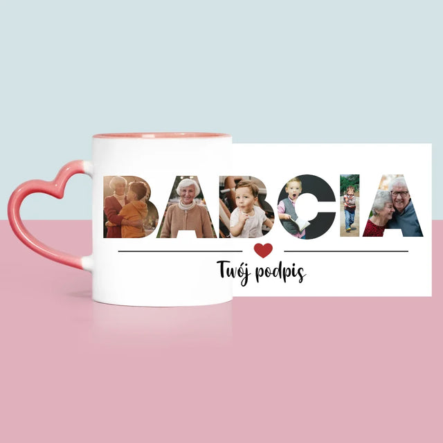 Słowo Ze Zdjęć: Babcia z Twoich Zdjęć - Kubek z Nadrukiem