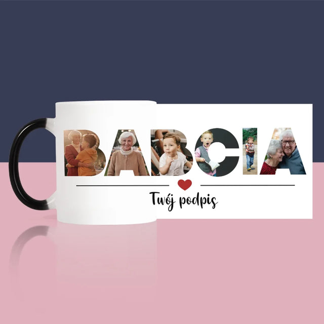 Słowo Ze Zdjęć: Babcia z Twoich Zdjęć - Kubek z Nadrukiem
