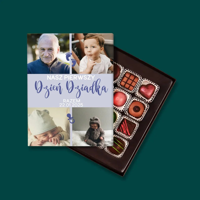 Fotokolaż: Pierwszy Dzień Dziadka - Personalizowane Praliny