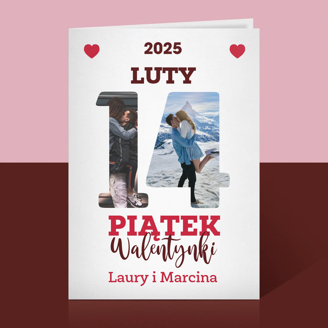 Słowo Ze Zdjęć: Walentynki Kartka z Kalendarza - Kartka z Życzeniami