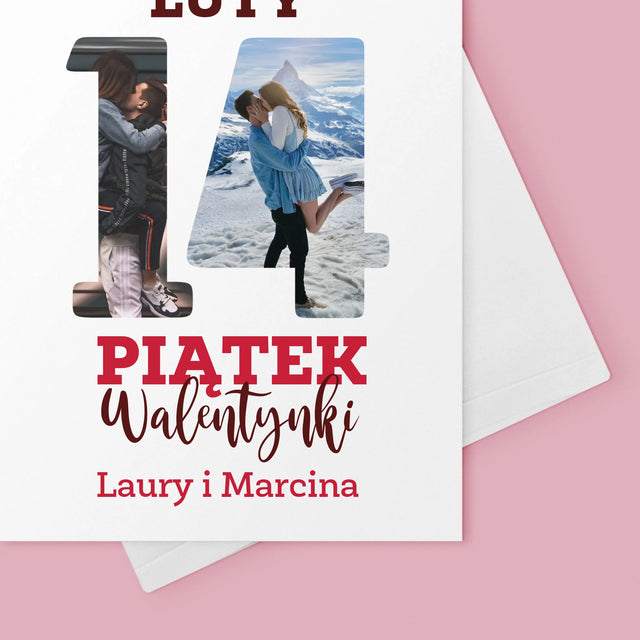 Słowo Ze Zdjęć: Walentynki Kartka z Kalendarza - Kartka z Życzeniami