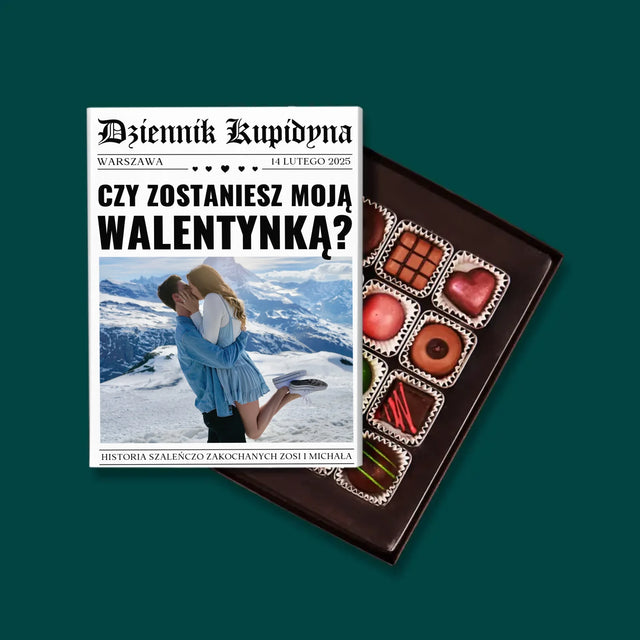 Okładka Magazynu: Walentynkowa Gazeta - Personalizowane Praliny