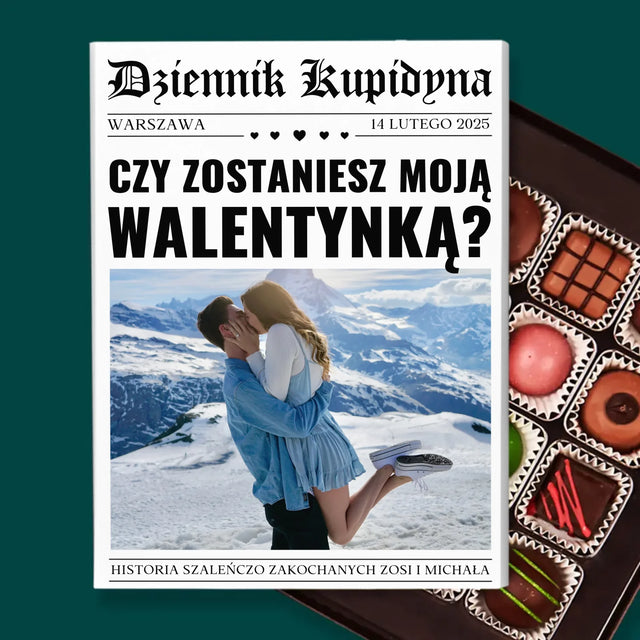 Okładka Magazynu: Walentynkowa Gazeta - Personalizowane Praliny