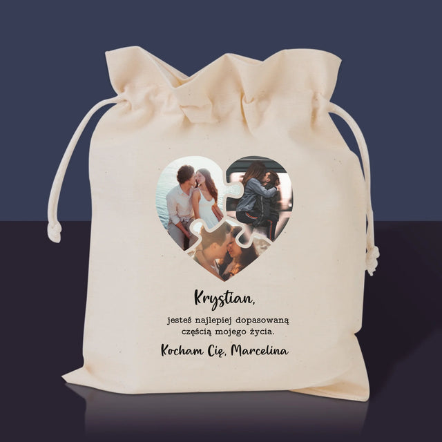 Fotokolaż: Walentynkowe Puzzle - Herbata w Woreczku