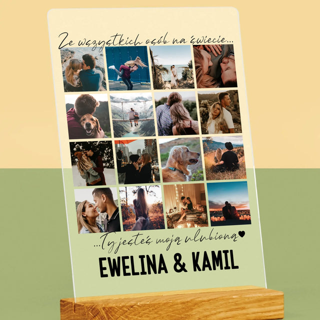 Fotokolaż: Ze Wszystkich Osób Na Świecie - Wydruk Na Szkle Akrylowym