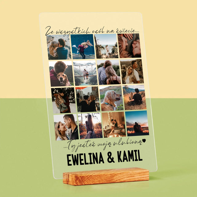 Fotokolaż: Ze Wszystkich Osób Na Świecie - Wydruk Na Szkle Akrylowym