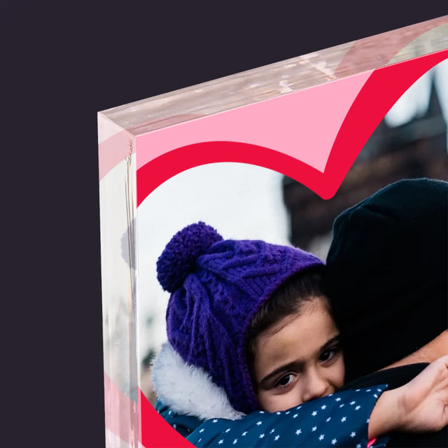 Zdjęcie i Podpis: Walentynka Dla Taty - Blok Akrylowy