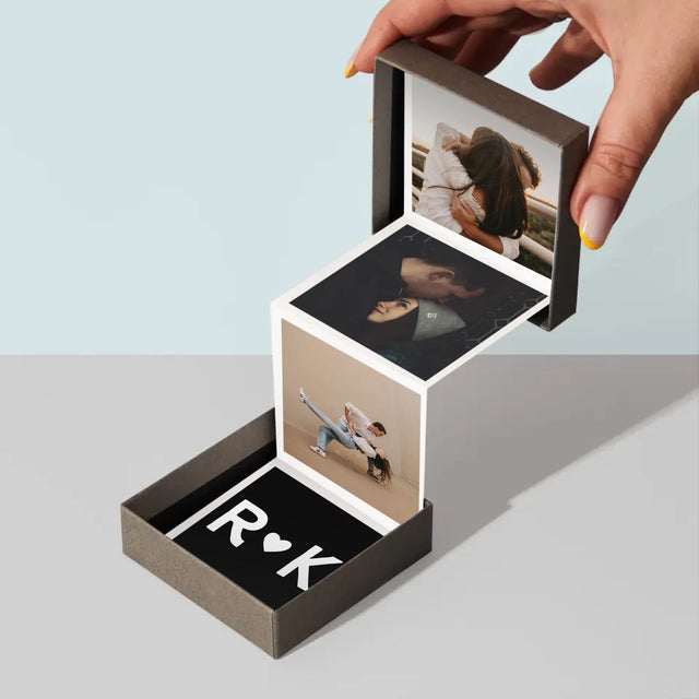 Fotokolaż: Miłosne Monogramy - Zestaw Zdjęć Harmonijka