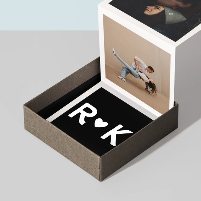 Fotokolaż: Miłosne Monogramy - Zestaw Zdjęć Harmonijka