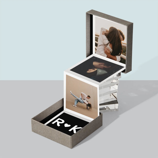 Fotokolaż: Miłosne Monogramy - Zestaw Zdjęć Harmonijka