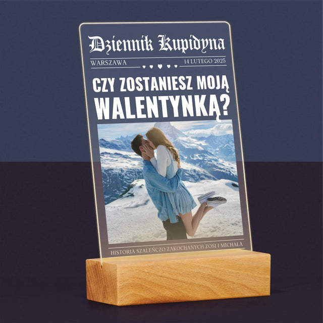Okładka Magazynu: Walentynkowa Gazeta - Wydruk Na Szkle Akrylowym